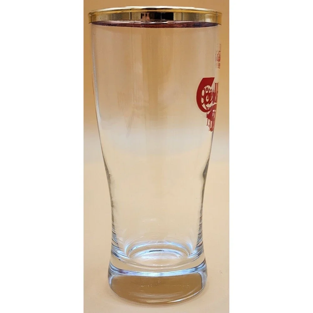 1970s Denmark CARLSBERG BEER Red Crown 12oz ACL Glass Tavern Trove